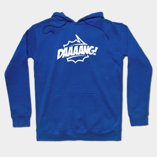 Daaang - Talking Shirt (White on Blue) Hoodie